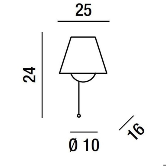Applique per comodino camera da letto cromo fp
