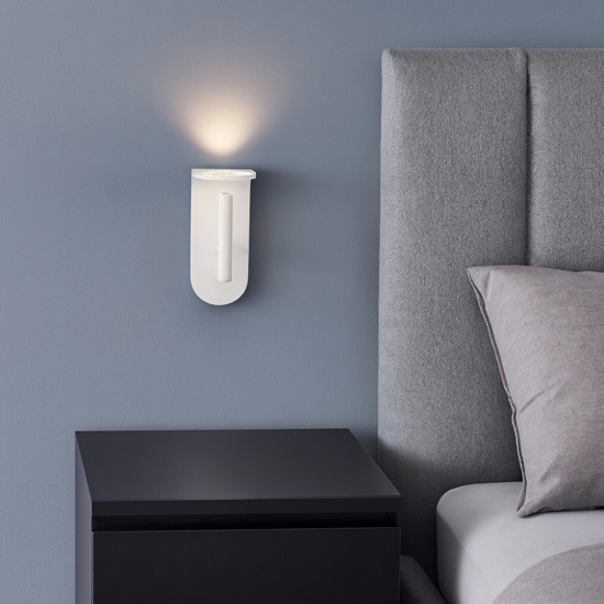 2nights stilnovo applique bianco per camera da letto 4w 3000k