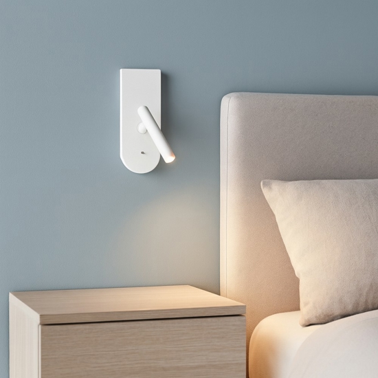 1night stilnovo applique comodini camera da letto bianca orientabile da lettura
