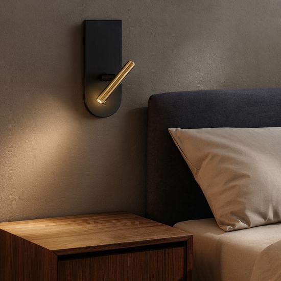 Applique per comodini stilnovo 1night camera da letto nero e oro