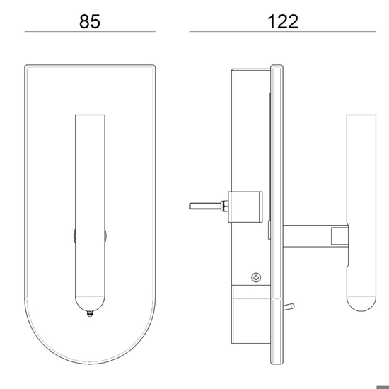 Applique per comodini stilnovo 1night camera da letto nero e oro