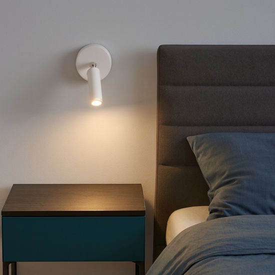 Isyluce applique da comodino bianco luce orientabile
