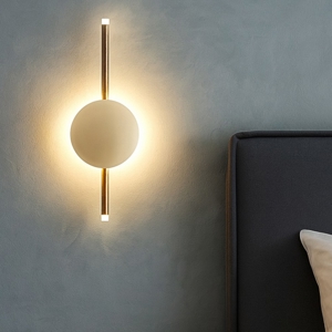 Applique da comodino oro camera da letto led 3000k ondaluce ap james