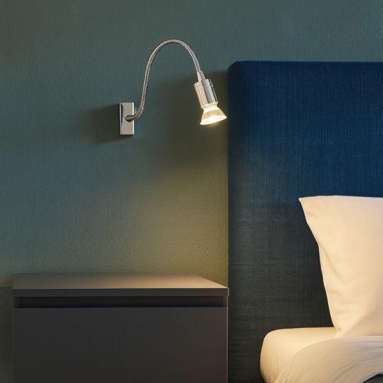 Applique da comodino per camera da letto braccio flessibile