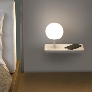 Applique camera da letto lato sinistro mensola presa usb caricatore wireless