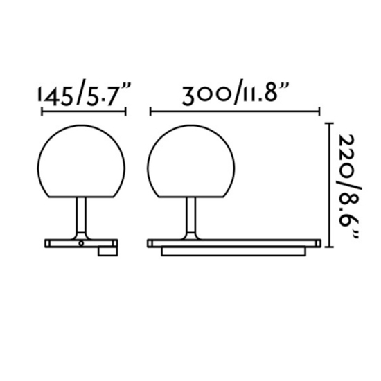Applique camera da letto lato sinistro mensola presa usb caricatore wireless