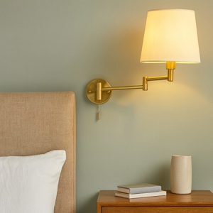 Applique oro ottone da comodino per camera da letto orientabile