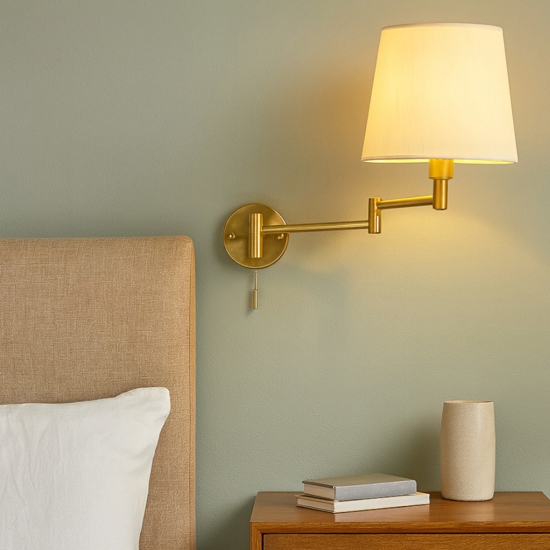 Applique oro ottone da comodino per camera da letto orientabile