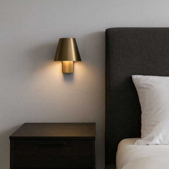 Applique per camera da letto moderna bronzo orientabile