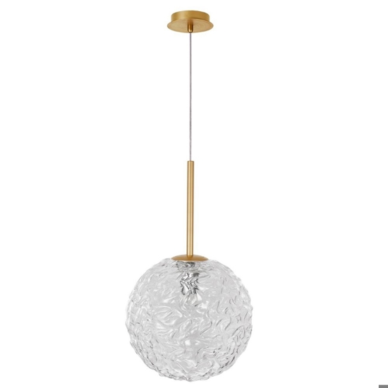 Lampada sospensione pendente oro sfera di vetro