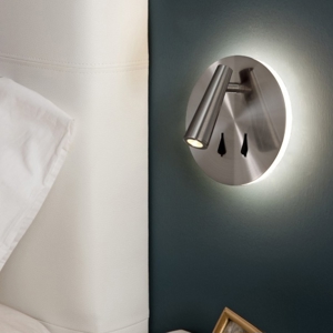 Appluque camera da letto led 3000k nickel da lettura