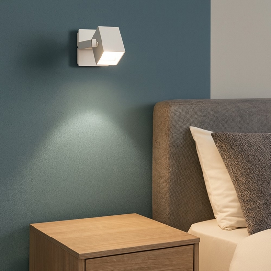 Mouse ap1 applique da comodino per camera da letto luce orientabile bianco ideal lux