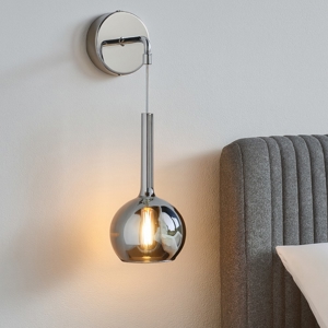 Applique sospensione da comodino per camera da letto vetro cromo