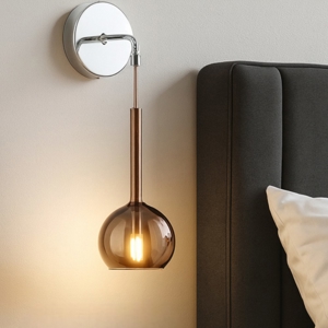 Applique sospensione per comodino vetro rame per camera da letto moderna toplight