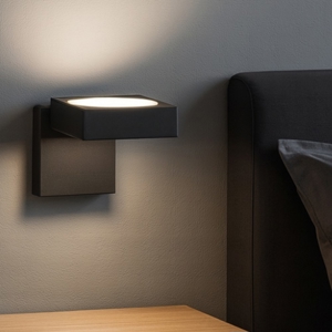 Applique da comodino per camera da letto toplight up nero