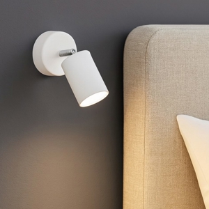 Applique bianco per comodino camera da letto orientabile