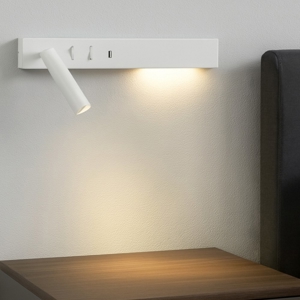 Applique bianco destro multifunzione per comodino