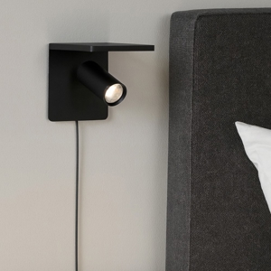 Eglo ciglie applique da comodino nero con caricatore wireless