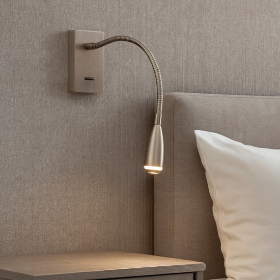 Applique per comodino da lettura led 3w grigio