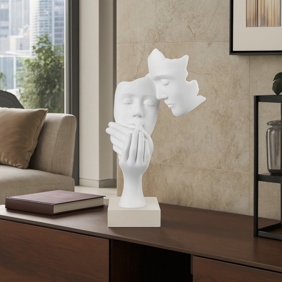 Bongelli preziosi scultura face volti moderna base nocciola