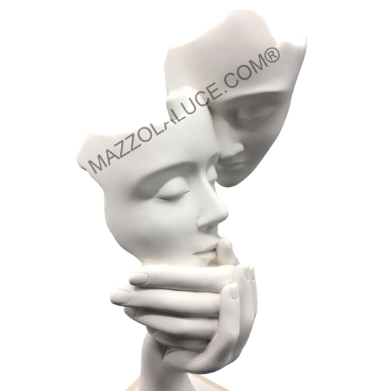Bongelli preziosi scultura face volti moderna base nocciola