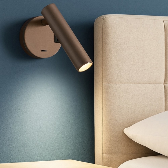 Applique orientabile da comodino led 3000 4000k sabbia vivida betu Applique orientabile da comodino led 3000 4000k sabbia vivida betu