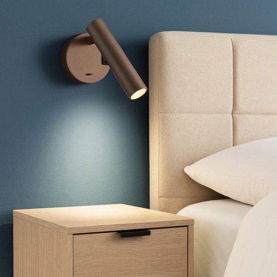 Applique orientabile da comodino led 3000 4000k sabbia vivida betu Applique orientabile da comodino led 3000 4000k sabbia vivida betu