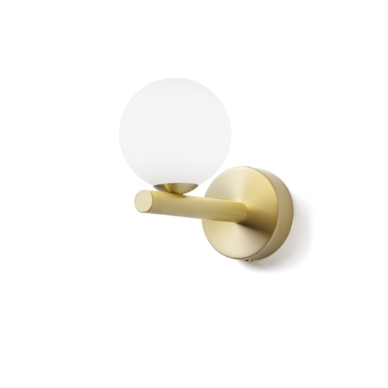 Miloox pomi applique camera da letto metallo oro boccia bianca moderna