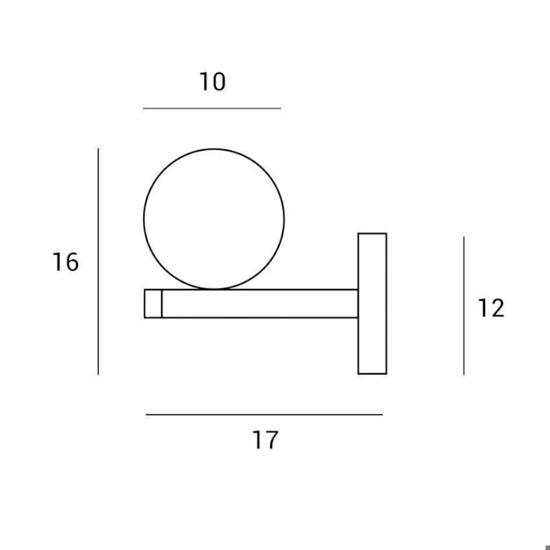 Miloox pomi applique camera da letto metallo oro boccia bianca moderna