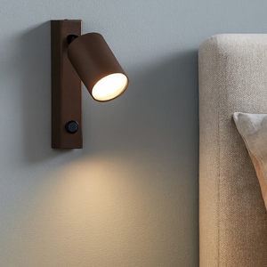 Applique marrone orientabile per comodino camera da letto