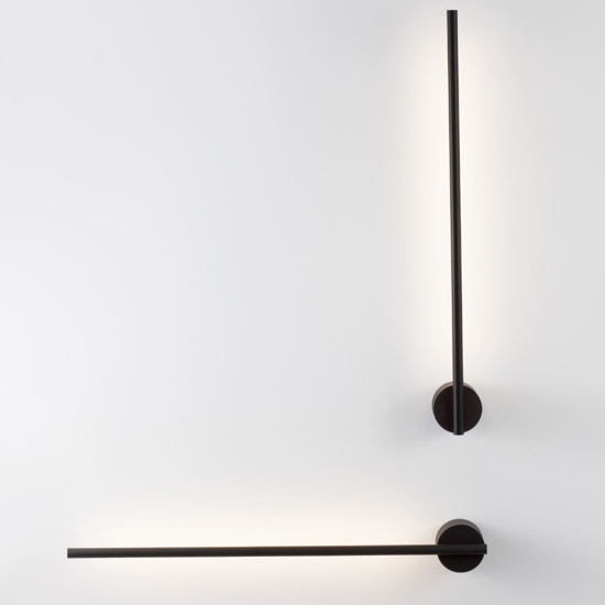 Applique per comodini bacchetta nera moderna Applique per comodini bacchetta nera moderna