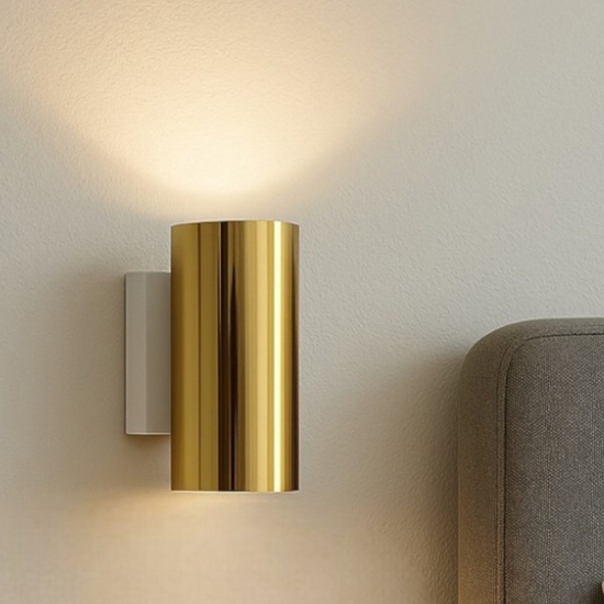 Birba linea light applique camera da letto metallo oro elegante