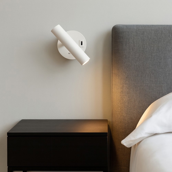 Applique da comodino bianco led 2w 3000 4000k vivida betu