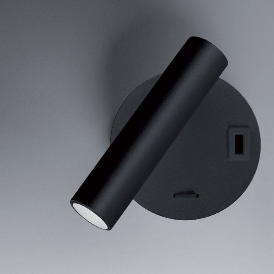 Applique da comodino orientabile nera led 2w 3000k 4000k vivida betu Applique da comodino orientabile nera led 2w 3000k 4000k vivida betu