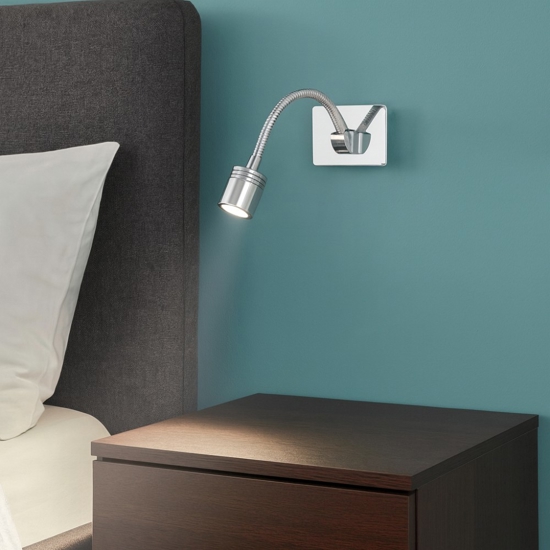 Dynamo ap applique da parete per comodino 3w 4000k orientabile ideal lux