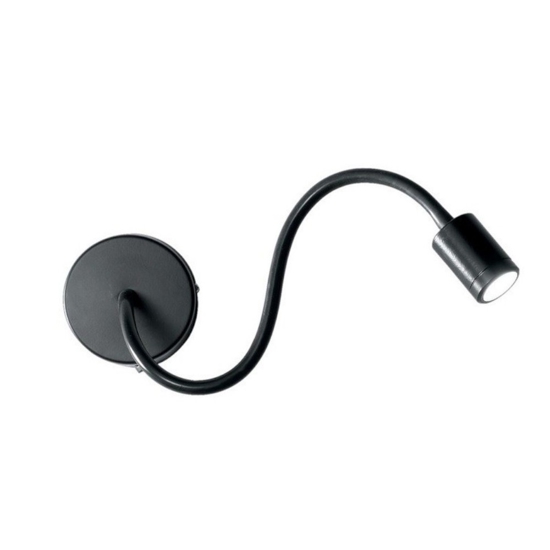 Ideal lux focus-1 ap applique nero da lettura per comodino camera da letto
