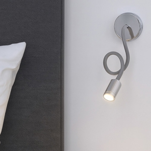 Focus-1 ap applique cromata luce orientabile per comodino camera da letto