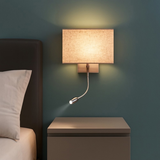Hotel ap2 ideal lux applique da parete camera da letto paralume canvas led Hotel ap2 ideal lux applique da parete camera da letto paralume canvas led