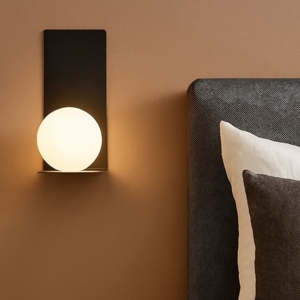 Applique da comodino moderna nera per camera da letto fp