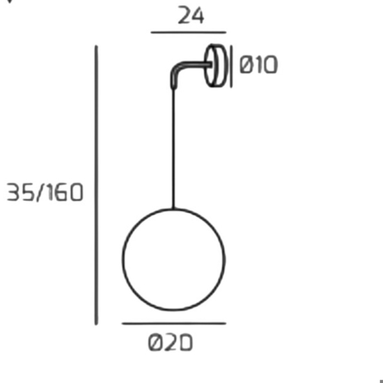 Lampada da letto applique toplight per comodino cromo vetro bronzo