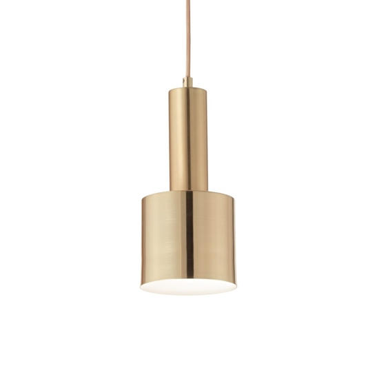 Holly sp1 ideal lux lampada a sospensione cilindro ottone satinato