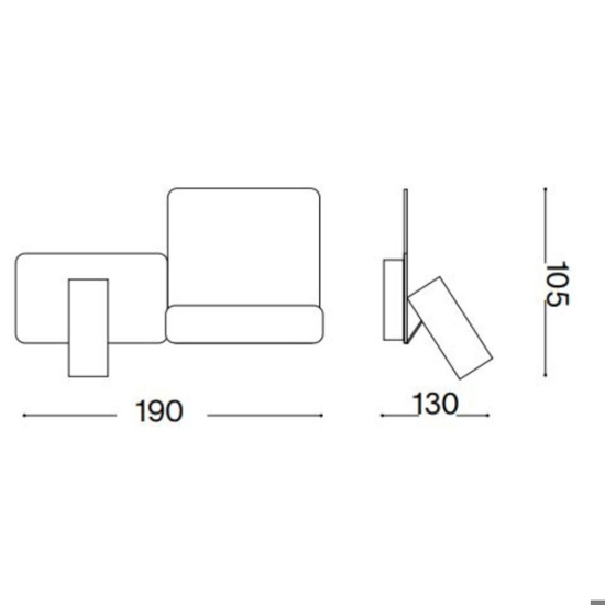 Ideal lux komodo-1 ap applique bianco sinistro per camera da letto