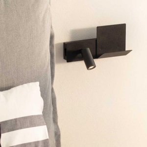 Applique per camera da letto komodo-1 ap ideal lux nera usb led orientabile