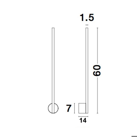 Applique bianco per comodini led 17w 3000k design moderna Applique bianco per comodini led 17w 3000k design moderna