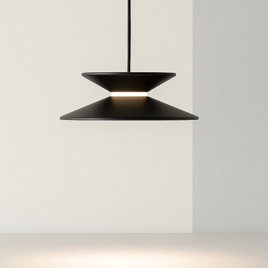 Lampada a sospensione design moderna nero oro led 5w 3000k