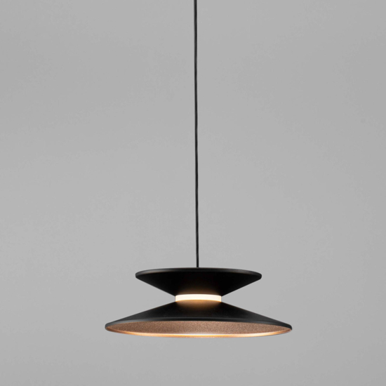 Lampada a sospensione design moderna nero oro led 5w 3000k