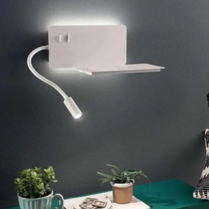 Ondaluce ap flat applique per camera da letto bianca multifunzione sinistra led