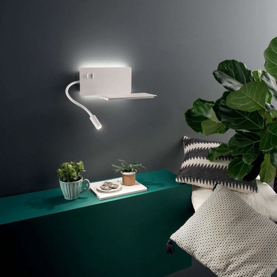 Ondaluce ap flat applique per camera da letto bianca multifunzione sinistra led Ondaluce ap flat applique per camera da letto bianca multifunzione sinistra led