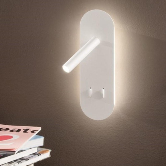 Ap plate ondaluce applique per comodino camera da letto bianca led orientabile