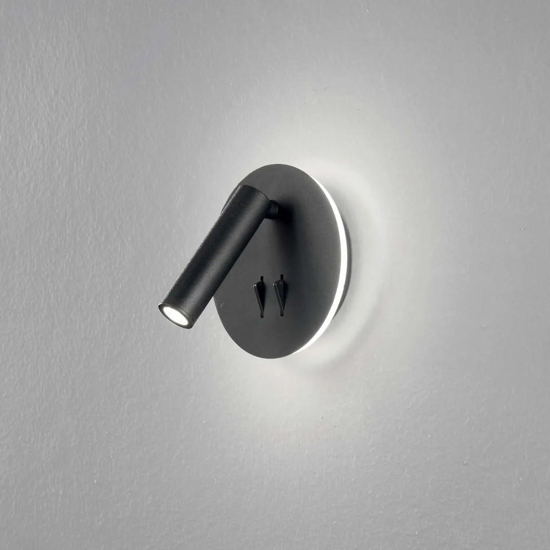 Ap sella ondaluce applique led orientabile nero squadrato Ap sella ondaluce applique led orientabile nero squadrato